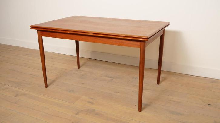Vintage eettafel | teak | Uitschuifbaar |, Maison & Meubles, Tables | Tables à manger, Enlèvement ou Envoi