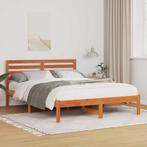 vidaXL Bedframe Wasbruin 140 x 190 cm Massief grenenhout, Verzenden, Nieuw