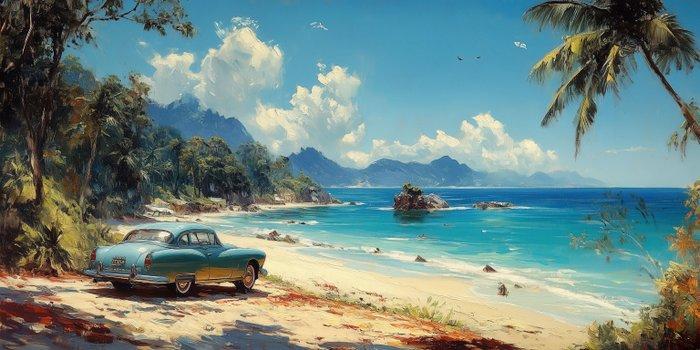 CoCo - Tropical Getaway - XXL, Antiek en Kunst, Kunst | Schilderijen | Modern