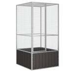 vidaXL Vogelkooi 111x107x211,5 cm gegalvaniseerd staal, Verzenden