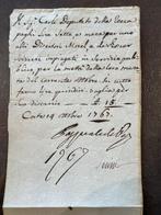 Pascal Paoli - Lettre autographe signée [Corte] - 1767