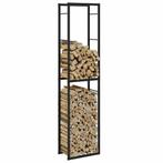vidaXL Haardhoutrek 50x30x209 cm staal zwart, Verzenden