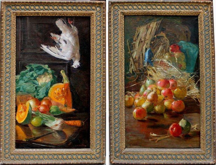 Mario Acerbi (1887-1982) - A pair of kitchen still lifes, Antiek en Kunst, Kunst | Schilderijen | Klassiek
