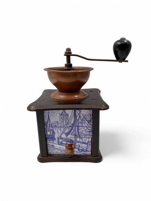 Koffiemolen - Hout, Metaal - Handkoffiemolen hollands, Antiek en Kunst, Antiek | Keukengerei