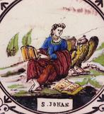 Tegel - Zeldzame tegel met bijbelse scene : Apostel Johannes