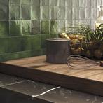 Wandtegel Zellige Olive 10x10 cm Glans Groen (doosinhoud...
