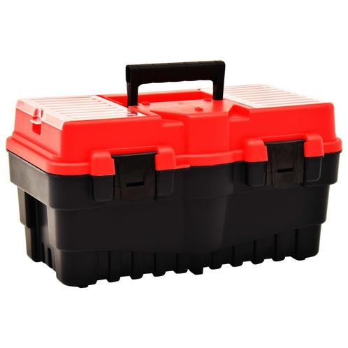 vidaXL Gereedschapskist 462x256x242 mm kunststof rood, Doe-het-zelf en Bouw, Gereedschapskisten, Nieuw, Verzenden