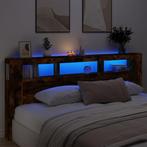 vidaXL Tête de lit à LED chêne fumé 220x18,5x103,5cm, Verzenden