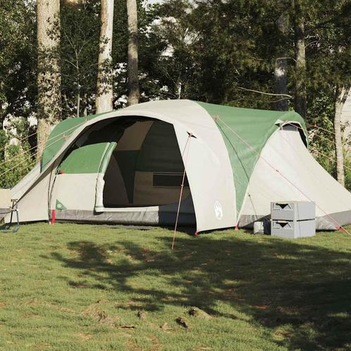 vidaXL Koepeltent 6-persoons waterdicht groen, Caravanes & Camping, Tentes, Envoi