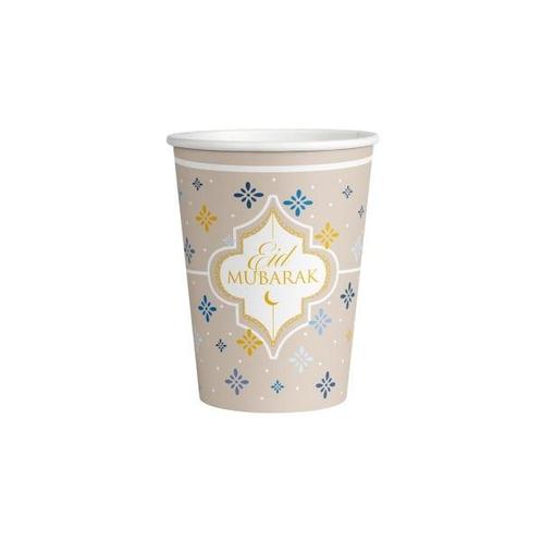 Bekers Eid Ramadan 250ml 8st, Hobby en Vrije tijd, Feestartikelen, Nieuw, Verzenden
