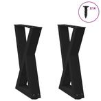 vidaXL Salontafelpoten 2 st 28x(42-43,3) cm staal zwart, Huis en Inrichting, Verzenden, Nieuw