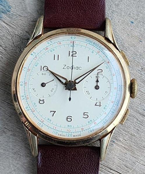 Zodiac - Jumbo Chronograph Watch - Zonder Minimumprijs - 155, Handtassen en Accessoires, Horloges | Heren