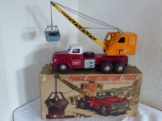 Alps - Blikken speelgoed - Power Constuction Truck Battery, Antiek en Kunst, Antiek | Speelgoed