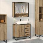 vidaXL Wastafel kabinet voor de badkamer artisanaal, Verzenden, Nieuw