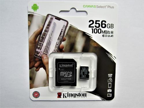 Kingston micro SD kaart 256GB nieuw, Audio, Tv en Foto, Foto | Geheugenkaarten, Smartphone, Nieuw, 256 GB, MicroSDXC, Verzenden