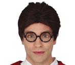 Halloween Pruik Goochelaar Bruin, Verzenden, Nieuw