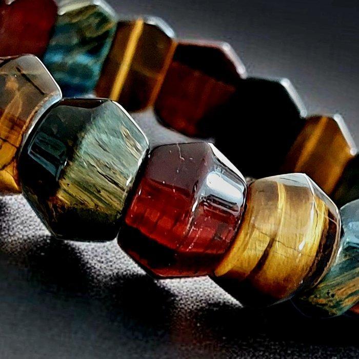 Elegant armband van multicolore tijgeroog. Echte, Verzamelen, Mineralen en Fossielen