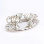 Roomstel met dienblad - Suiker en roomstel (3) - .835 zilver, Antiek en Kunst