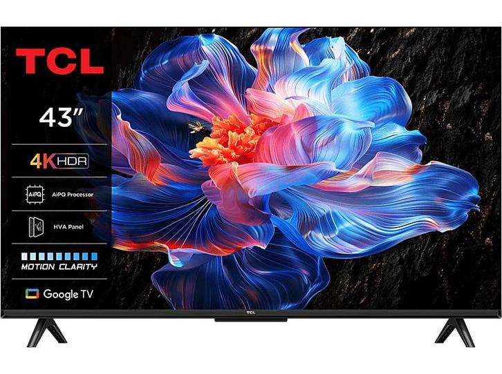 Tcl -   4k Uhd Google Tv 43(2025) - Zwart, Audio, Tv en Foto, Televisies, 100 cm of meer, 100 cm of meer, Nieuw, Overige merken