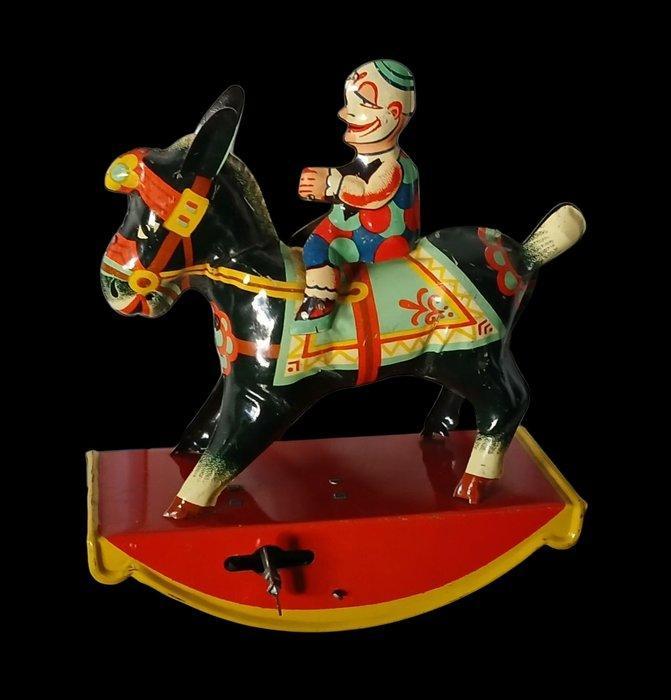 Gama - Blikken speelgoed - Clown op Paard - Duitsland, Antiek en Kunst, Antiek | Speelgoed