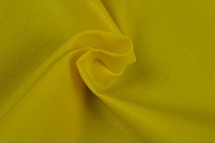 10 meter kunstleer - geel, Hobby en Vrije tijd, Stoffen en Lappen, 120 cm of meer, 200 cm of meer, Geel, Nieuw, Leer of Kunstleer