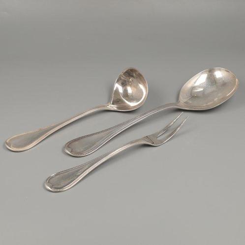 Robbe & Berking model Französisch-PerlJuslepel, Vleesvork, Antiek en Kunst, Antiek | Zilver en Goud