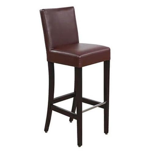 Barkruk | JARNO | Kunstleer/Hout | Brown | Wengé Poten |, Zakelijke goederen, Horeca | Keukenapparatuur, Nieuw in verpakking, Verzenden
