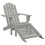 Grijze Houten Tuinstoel + Voetenbank | Retour Deal | Relax, Verzenden, Nieuw, Hout