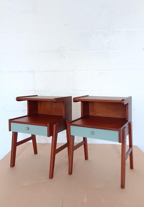 Nachtkastje (2) - Beuken, Wortelnotenhout - Twee, Antiek en Kunst, Kunst | Designobjecten