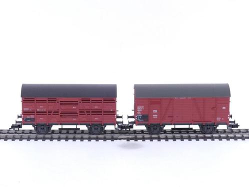Schaal H0 Fleischmann 5020 & 5029 set van 2 goederenwagen..., Hobby en Vrije tijd, Modeltreinen | H0, Gelijkstroom, Analoog, Zo goed als nieuw