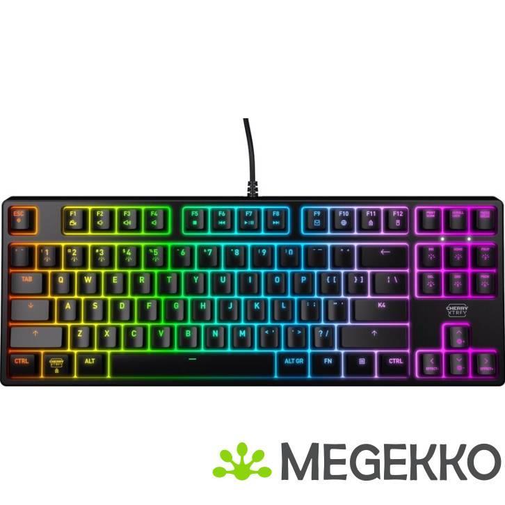 Cherry XTRFY K4V2 TKL Zwart Mechanisch Gaming Toetsenbord, Computers en Software, Toetsenborden, Nieuw, Verzenden