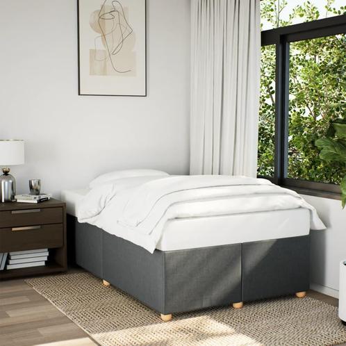 vidaXL Bedframe zonder matras 120x190 cm stof donkergrijs, Huis en Inrichting, Slaapkamer | Bedden, Nieuw, Verzenden