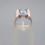 Zilver, Art Deco, Tankring, Blauwe spinel (Getest) - Ring
