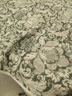 Fantastico tendone vintage verde dalla trama damascata /