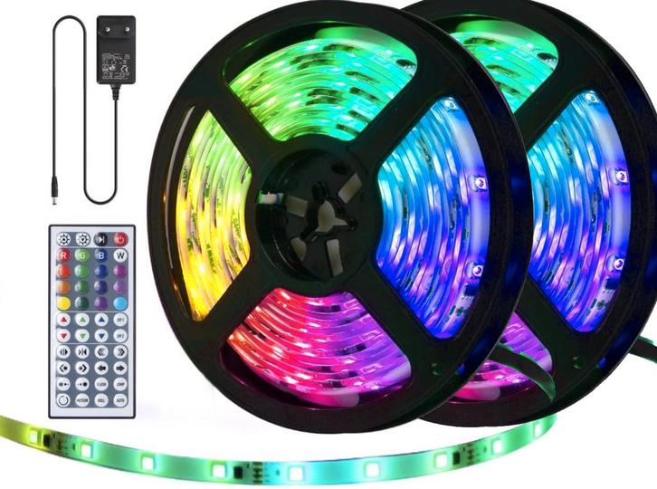 Aigostar Led Strip - RGB - IP65 - 2x 5M - Zelfklevend, Huis en Inrichting, Lampen | Overige, Verzenden