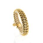 18 Krt. Gouden Franse gourmet schakel armband | 19,5 cm, Ophalen of Verzenden, Gebruikt, Overige kleuren, Goud