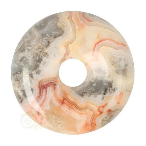 Crazy Lace Agaat donut hanger 14 - Ø 4 cm, Handtassen en Accessoires, Edelstenen, Nieuw, Verzenden