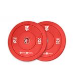 Olympische bumper plate 25 kg - robuust rubber - geschikt..., Ophalen of Verzenden, Nieuw