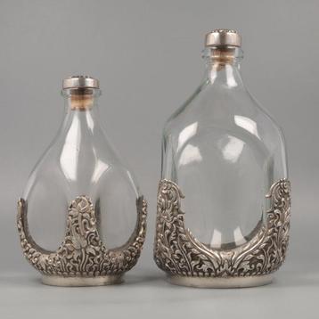Djokja  - Karaf (2) - .800 zilver, Antiek en Kunst