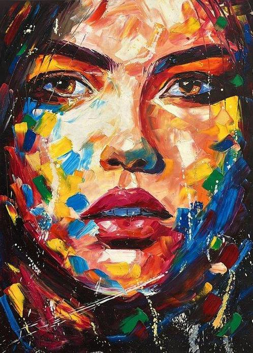 Yunieski (XX-XXI) - Rostro vibrante, Antiek en Kunst, Kunst | Schilderijen | Modern