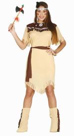 Indianen Kostuum Beige Dames, Kleding | Dames, Verzenden, Nieuw