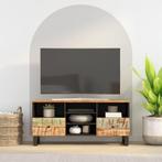 vidaXL Tv-meubel 100x33x46 cm massief hout gerecycled en, Verzenden, Nieuw