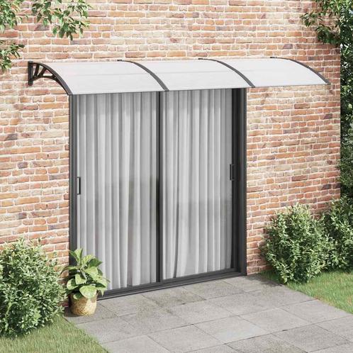 vidaXL Deurluifel 300x100 cm polycarbonaat zwart, Tuin en Terras, Zonneschermen, Nieuw, Verzenden