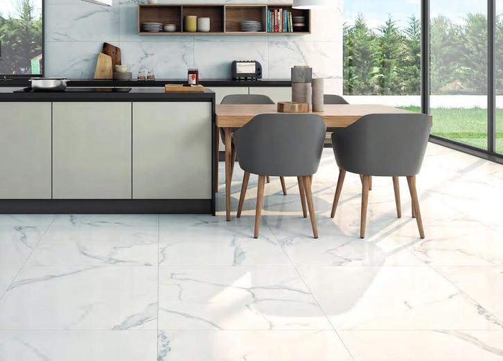 Calacatta Wit hoogglans 75x150 vloertegel wandtegel, Doe-het-zelf en Bouw, Tegels, Ophalen of Verzenden