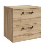 Badplaats Wastafelkast Muro 60 cm - Eiken - met Bovenblad, Verzenden, Nieuw