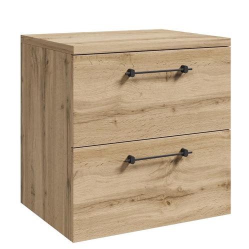 Badplaats Wastafelkast Muro 60 cm - Eiken - met Bovenblad, Huis en Inrichting, Badkamer | Badkamermeubels, Nieuw, Verzenden