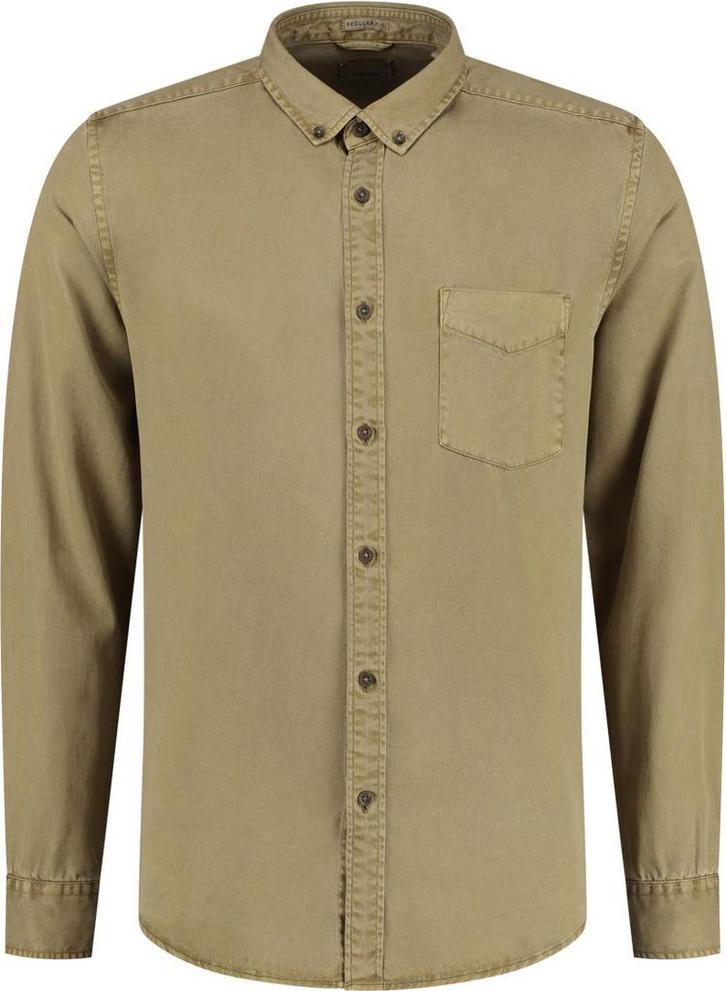 Dstrezzed Hemd Garment Dyed Tencel Khaki maat L Heren, Kleding | Heren, Merkkleding | Overhemden, Nieuw, Halswijdte 41/42 (L)