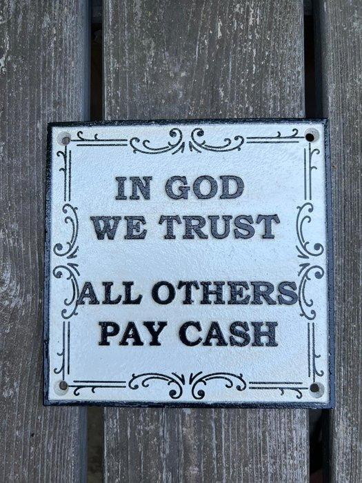 Decoratief ornament - Europa - In God vertrouwen wij, Antiek en Kunst, Curiosa en Brocante