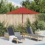 vidaXL Parasol met houten paal 150x200 cm terracottakleurig, Verzenden