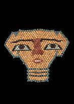Oude Egypte, late periode Faience Kralen mummie masker